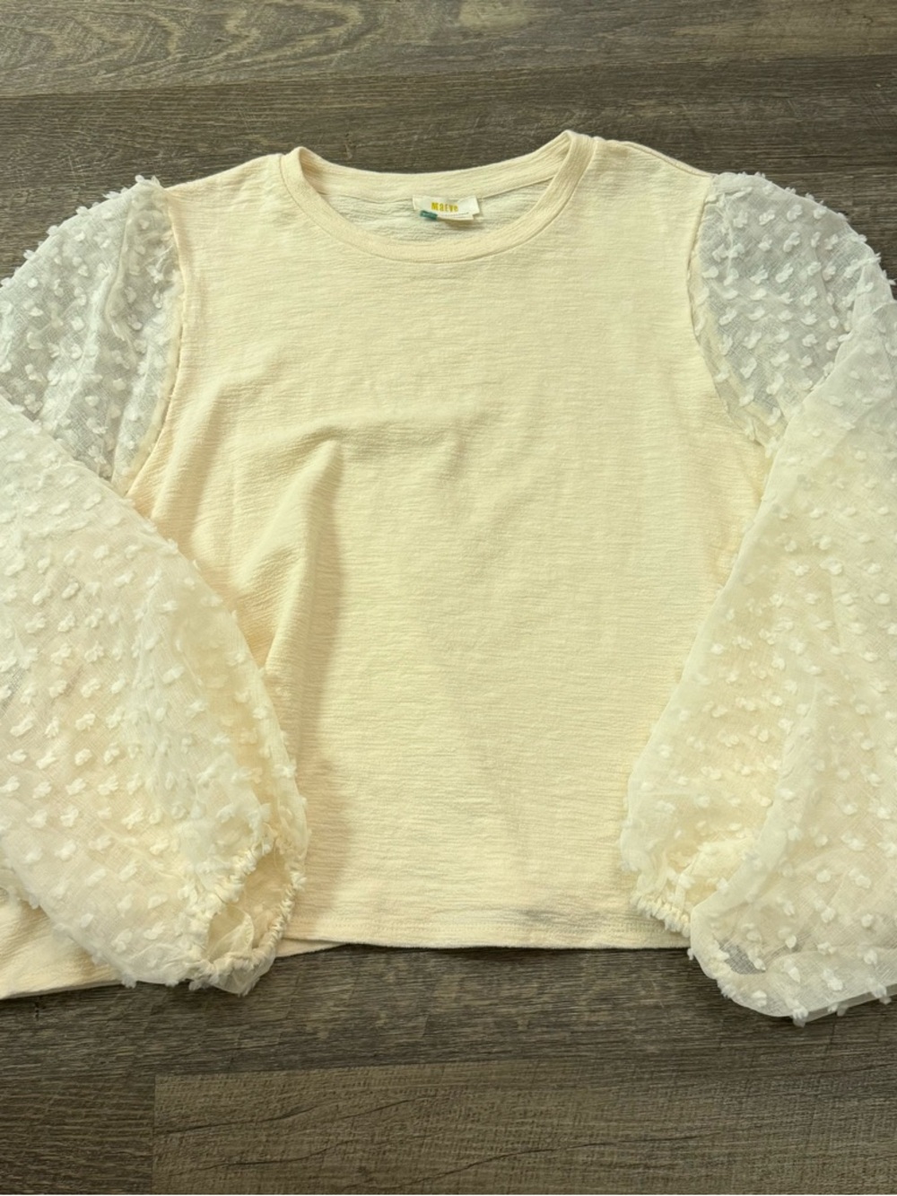 Anthropologie Maeve Cream Knit Top